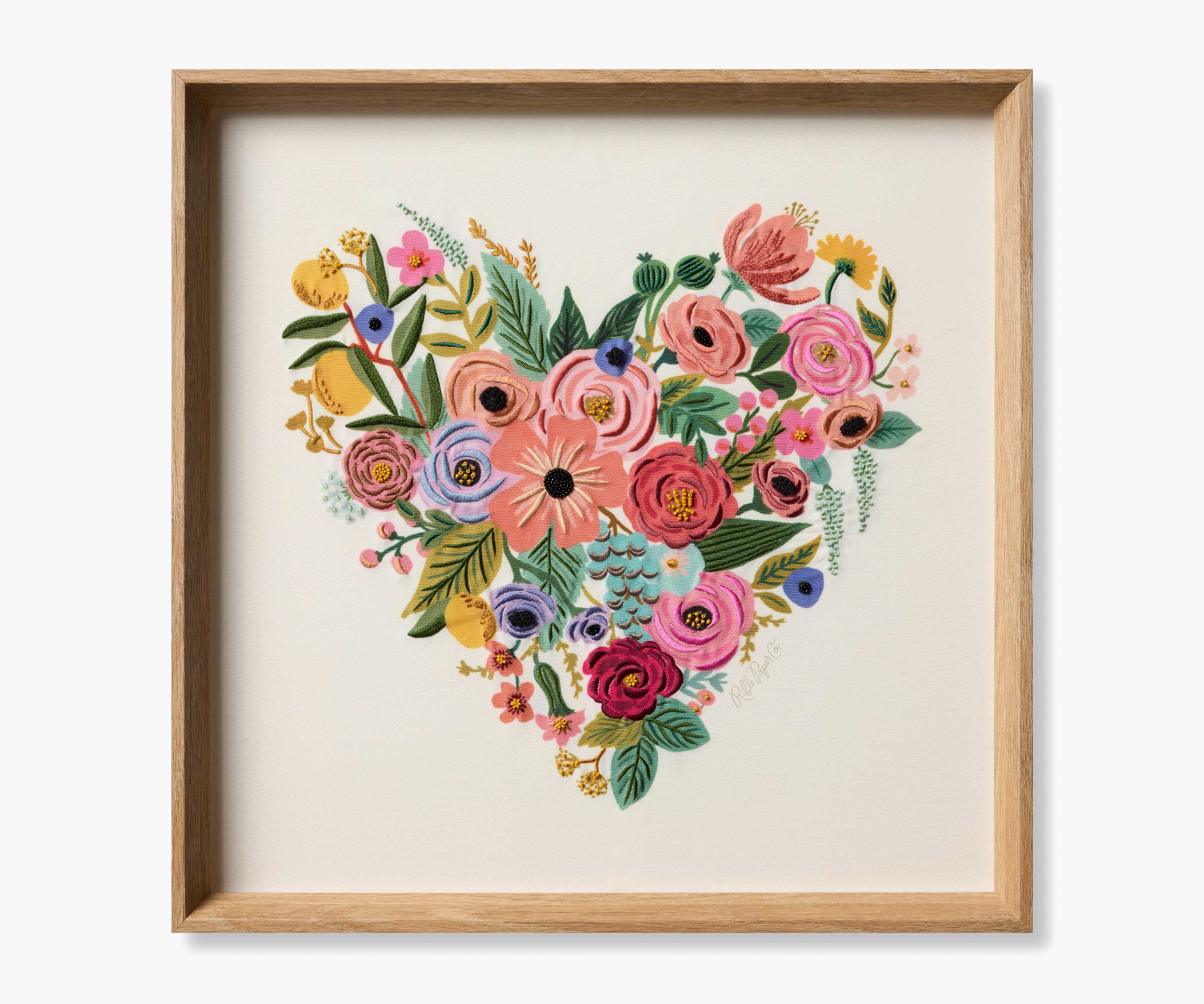 Garden Party Heart Framed Wall Art