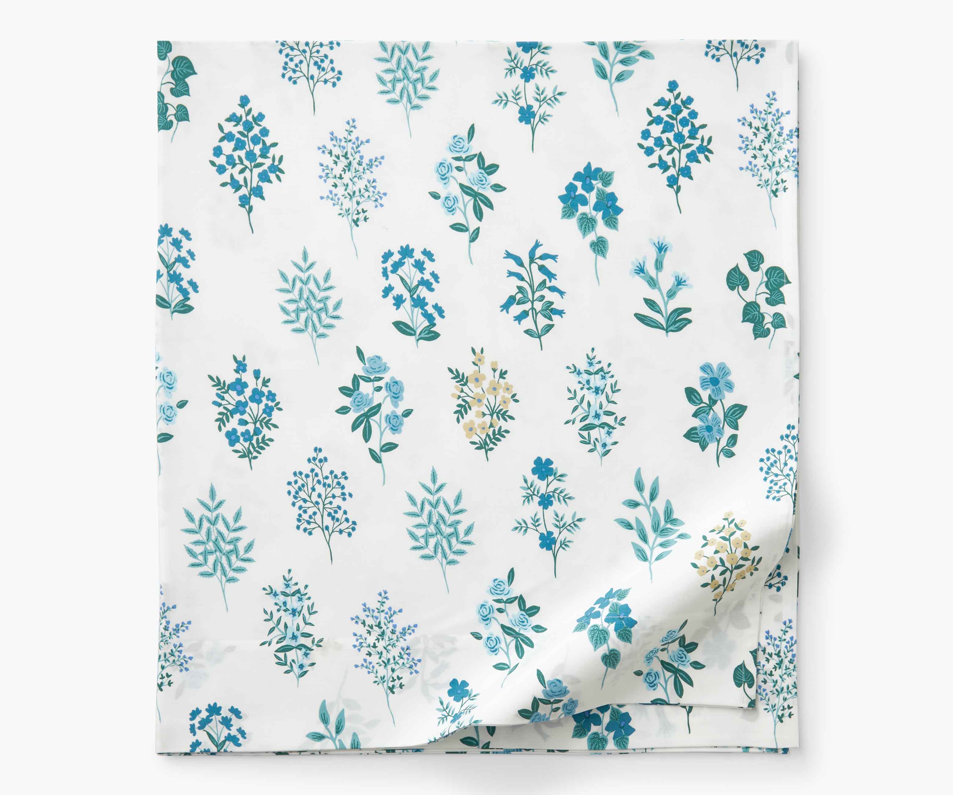Percale Flat Sheet - Hawthorne Blue