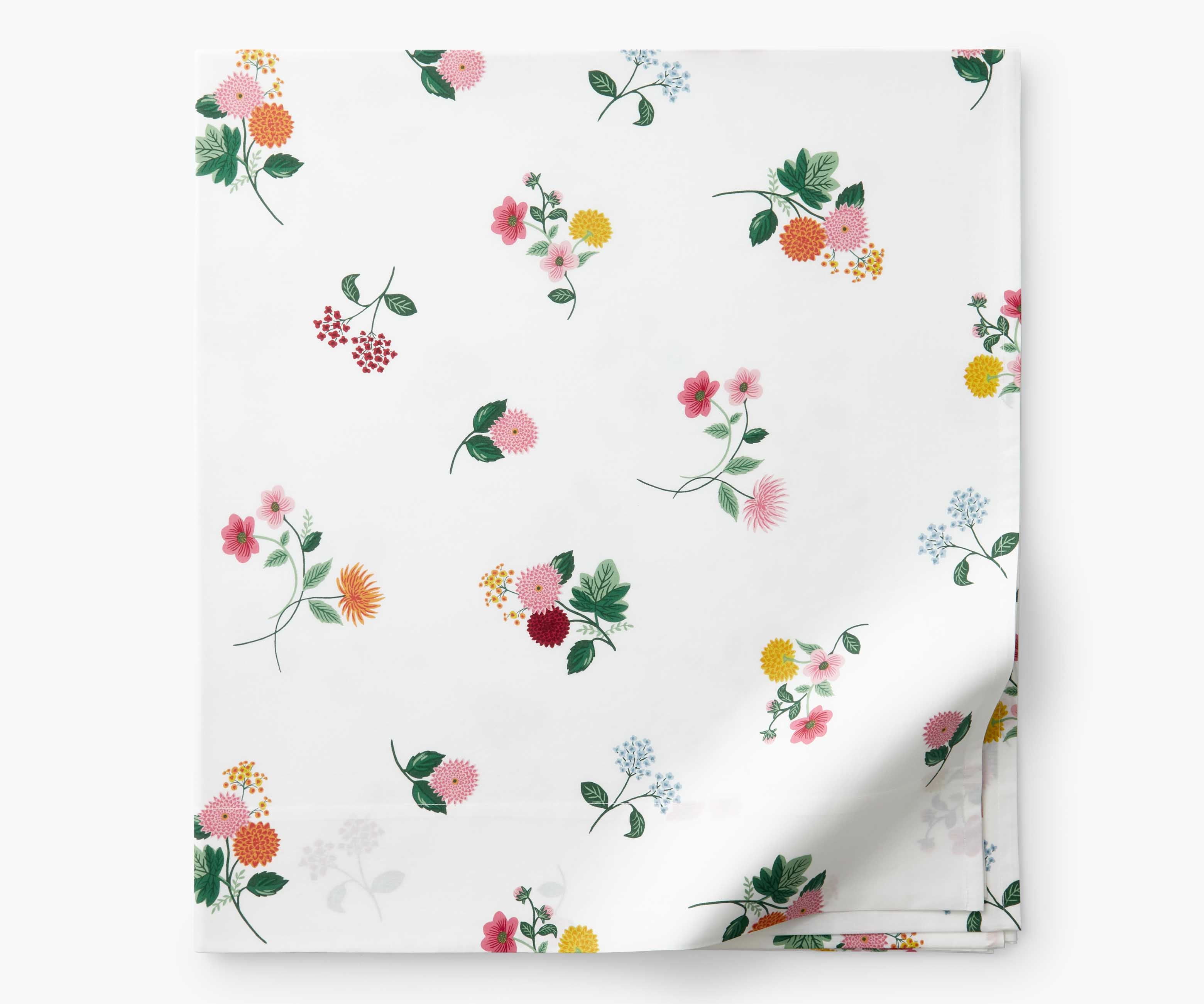 Percale Flat Sheet - Ditsy Dahlia