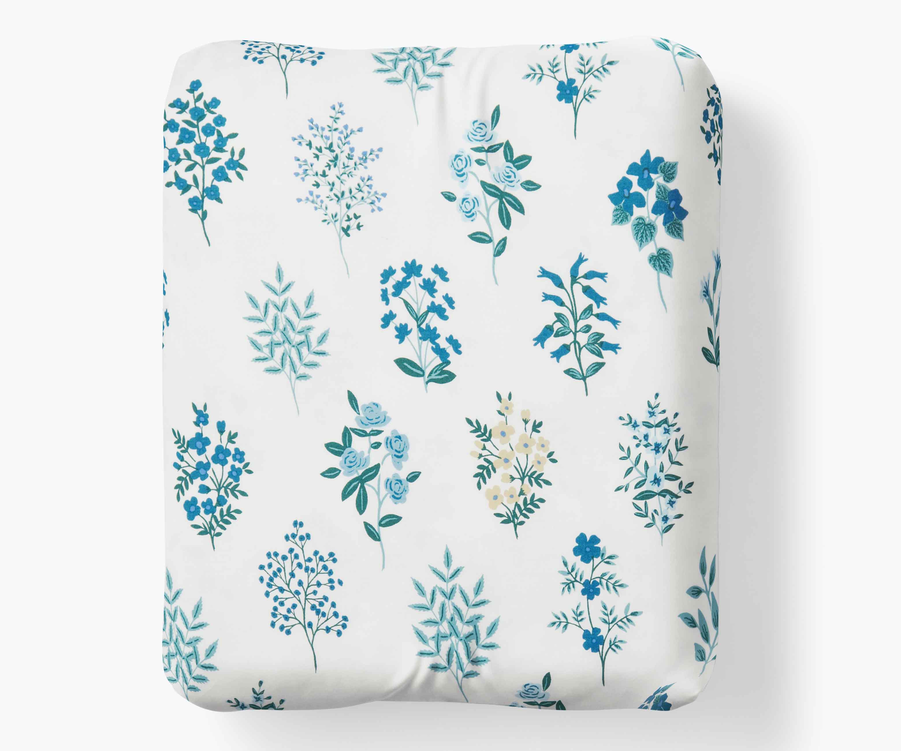 Percale Fitted Sheet - Hawthorne Blue