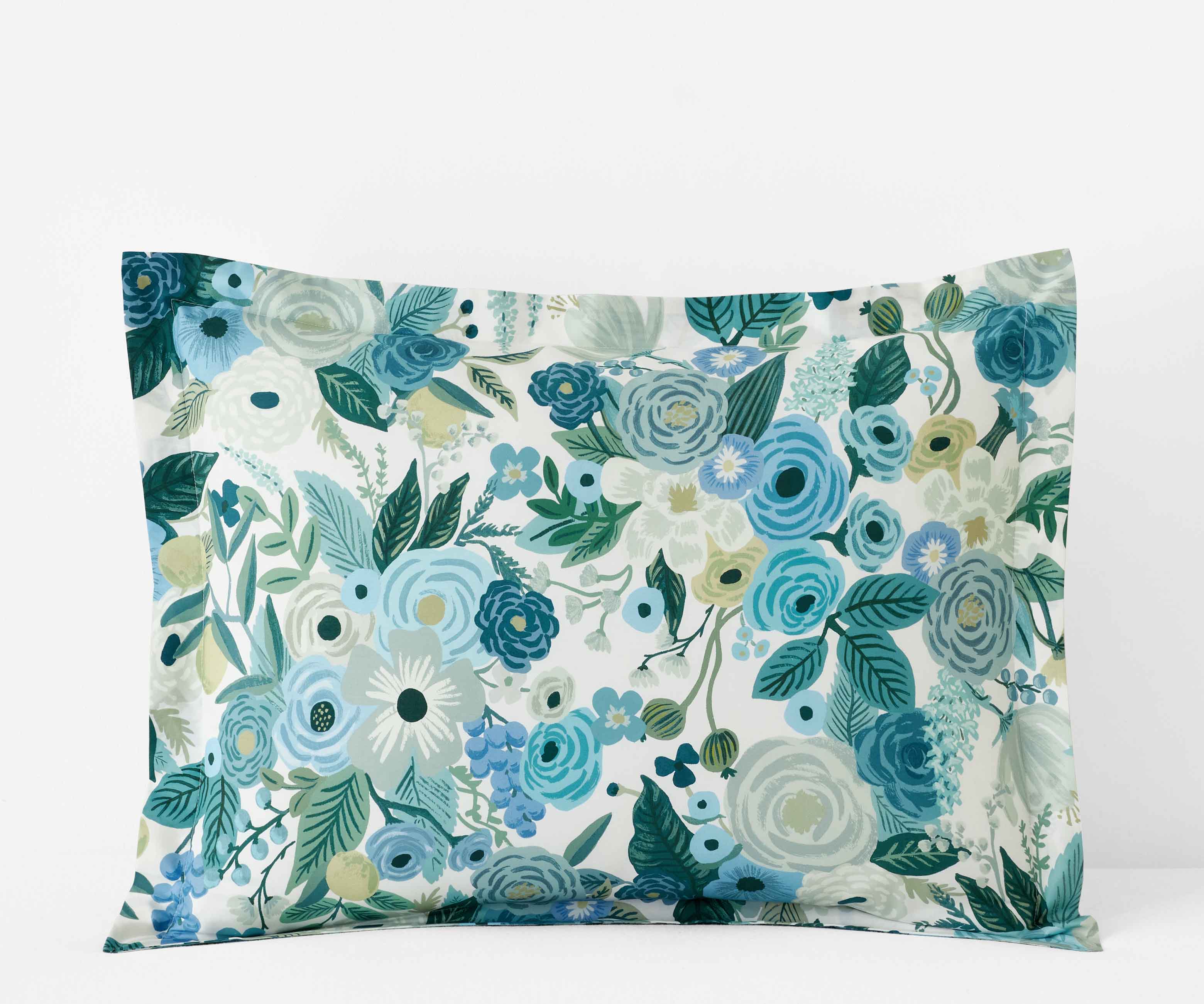 Percale Sham - Garden Party Blue