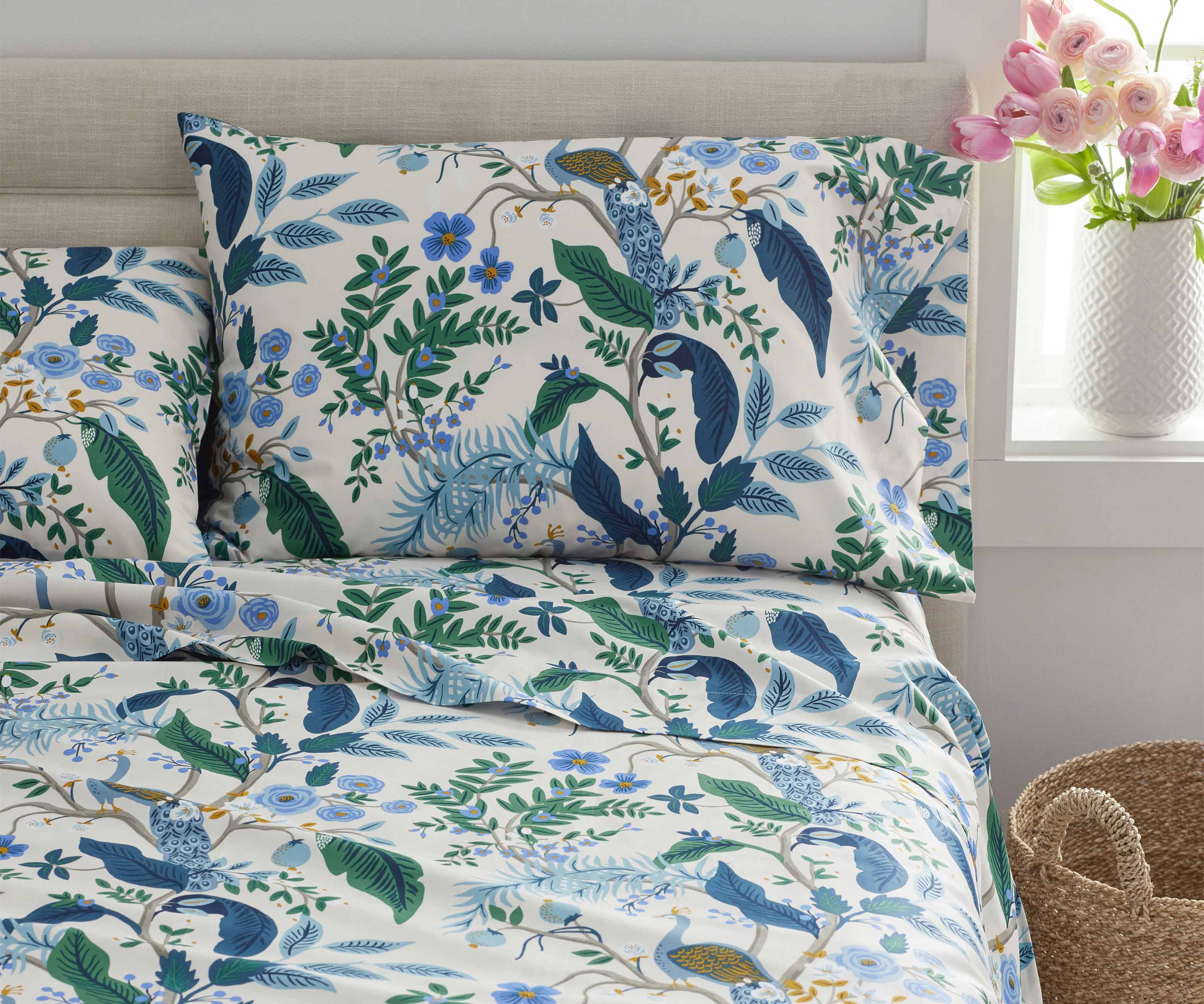 Sateen Sheet Set - Peacock Ivory