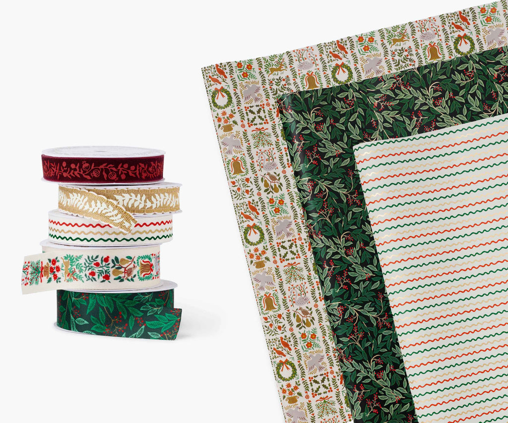 Vintage Holiday Gift Wrap Bundle Rifle Paper Co