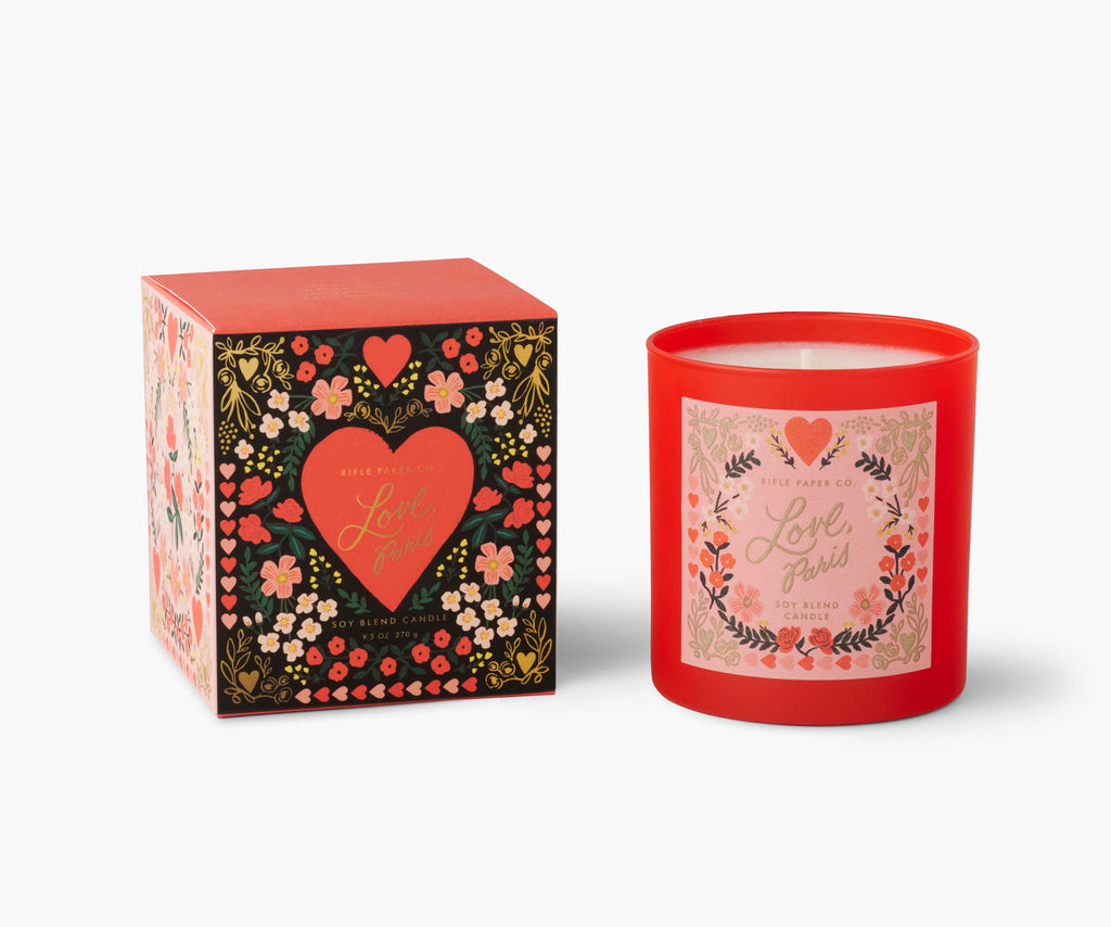 Love, Paris 9.5 oz Floral Soy Candle | Rifle Paper Co.