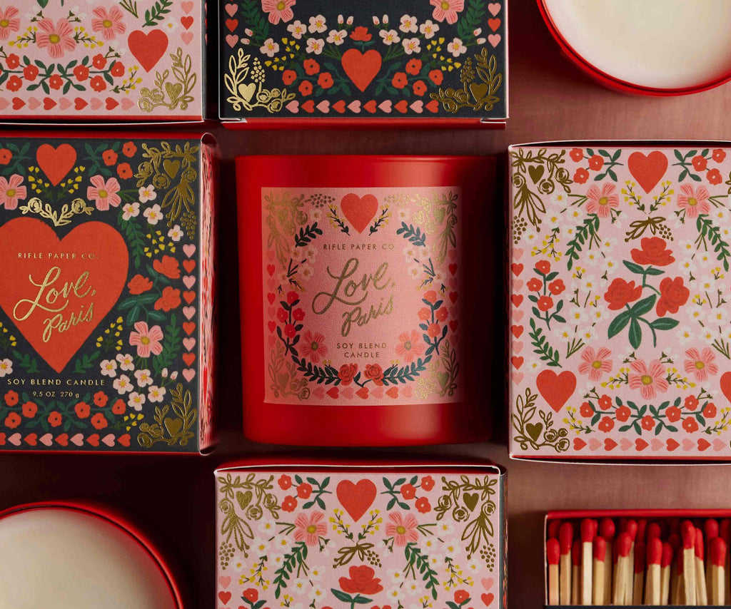 Love, Paris 9.5 oz Floral Soy Candle | Rifle Paper Co.