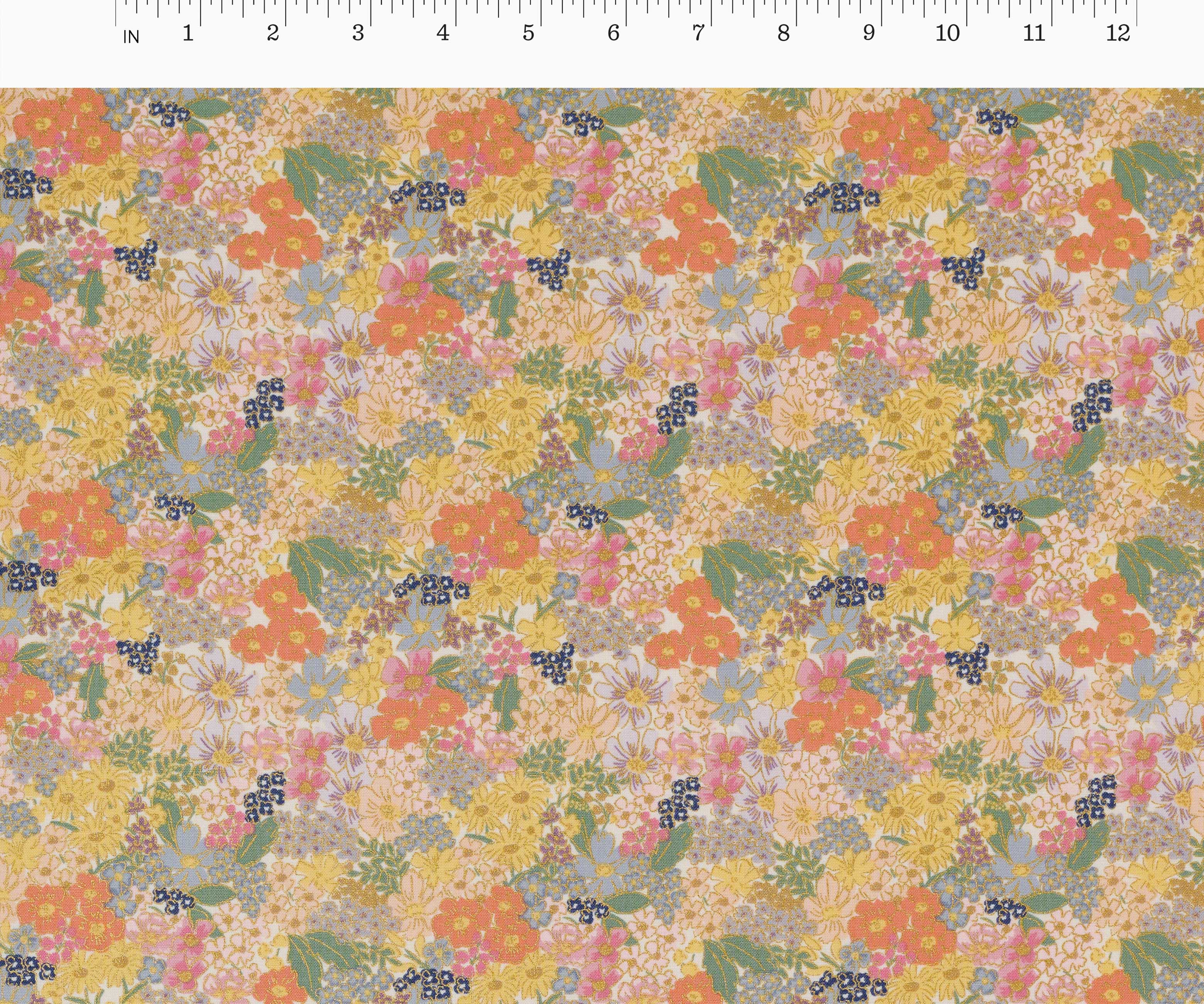 Mimi Cotton Metallic Fabric - Blush