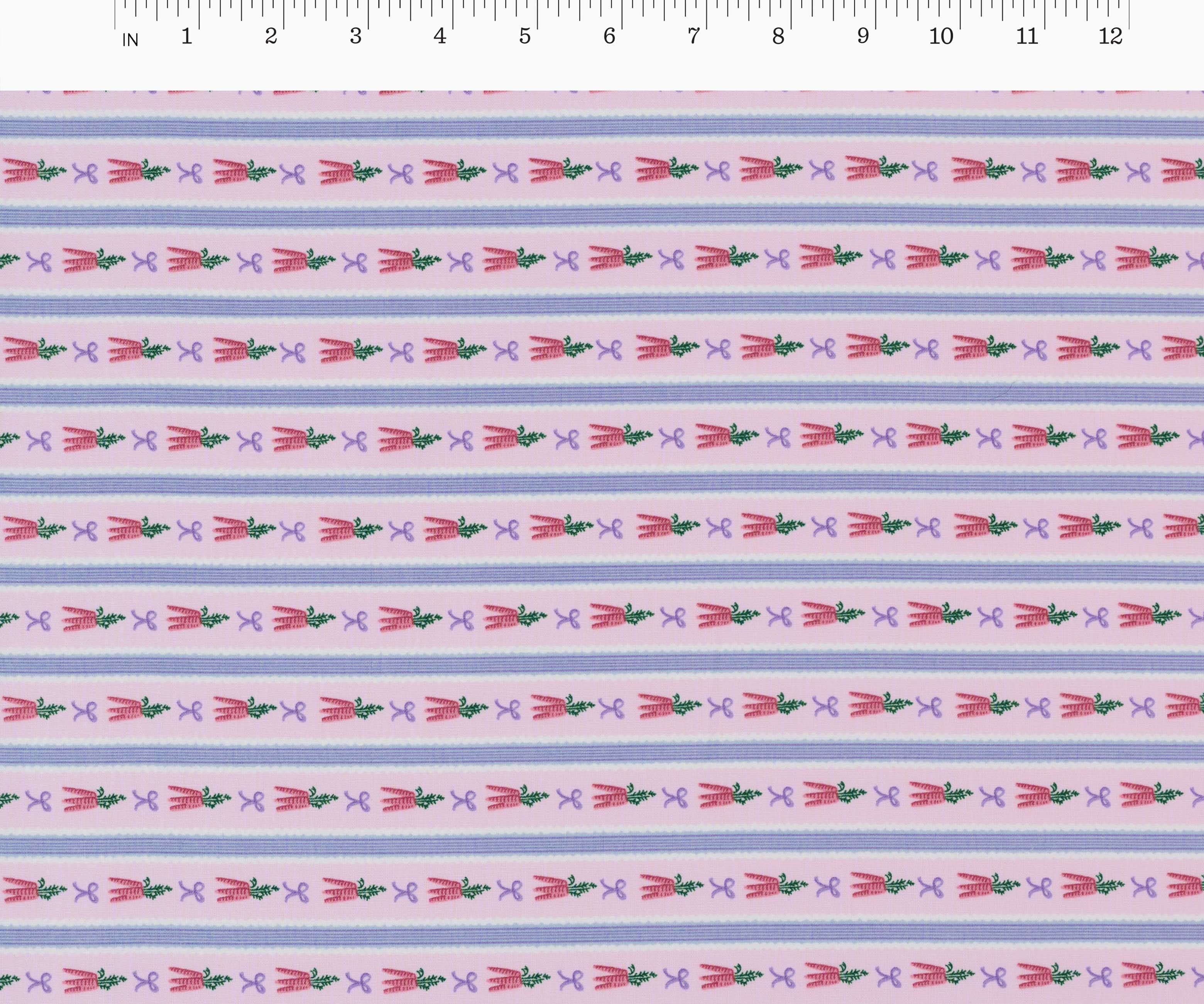 Carrot Patch Cotton Fabric - Lilac