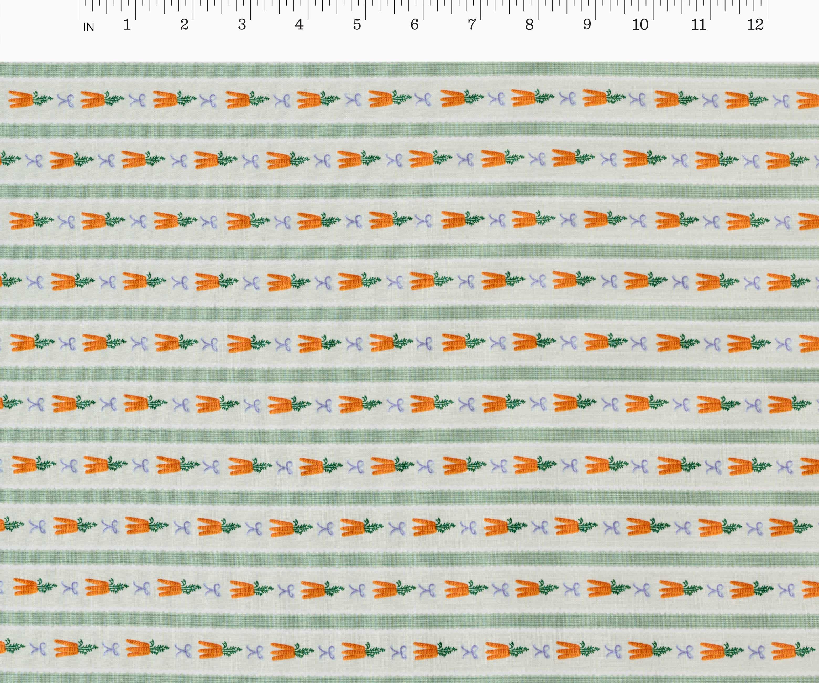 Carrot Patch Cotton Fabric - Mint