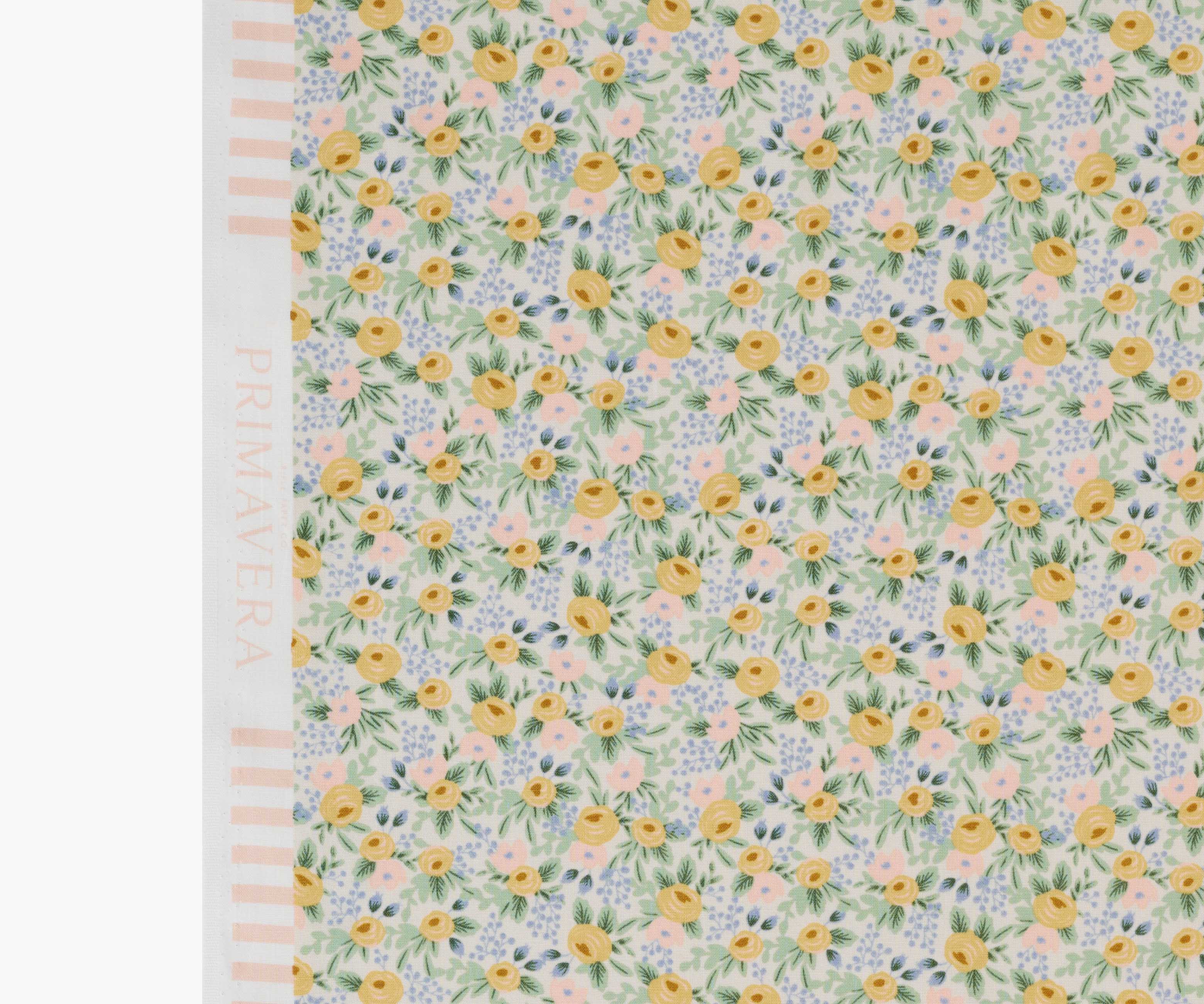 Rosa Cotton Fabric - Cream