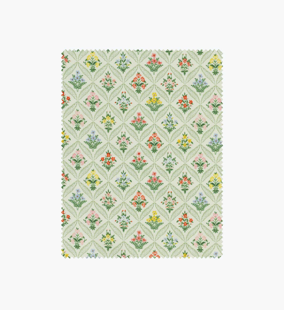 Estee Garden Cotton Fabric - Cream Multi