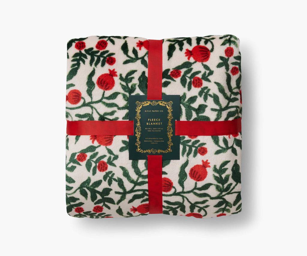 Fleece Blanket - Christmastide Pomegranate