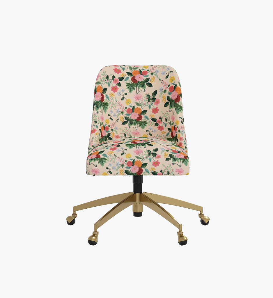 Oxford Desk Chair in Dahlia Fabric | Rifle Paper Co.