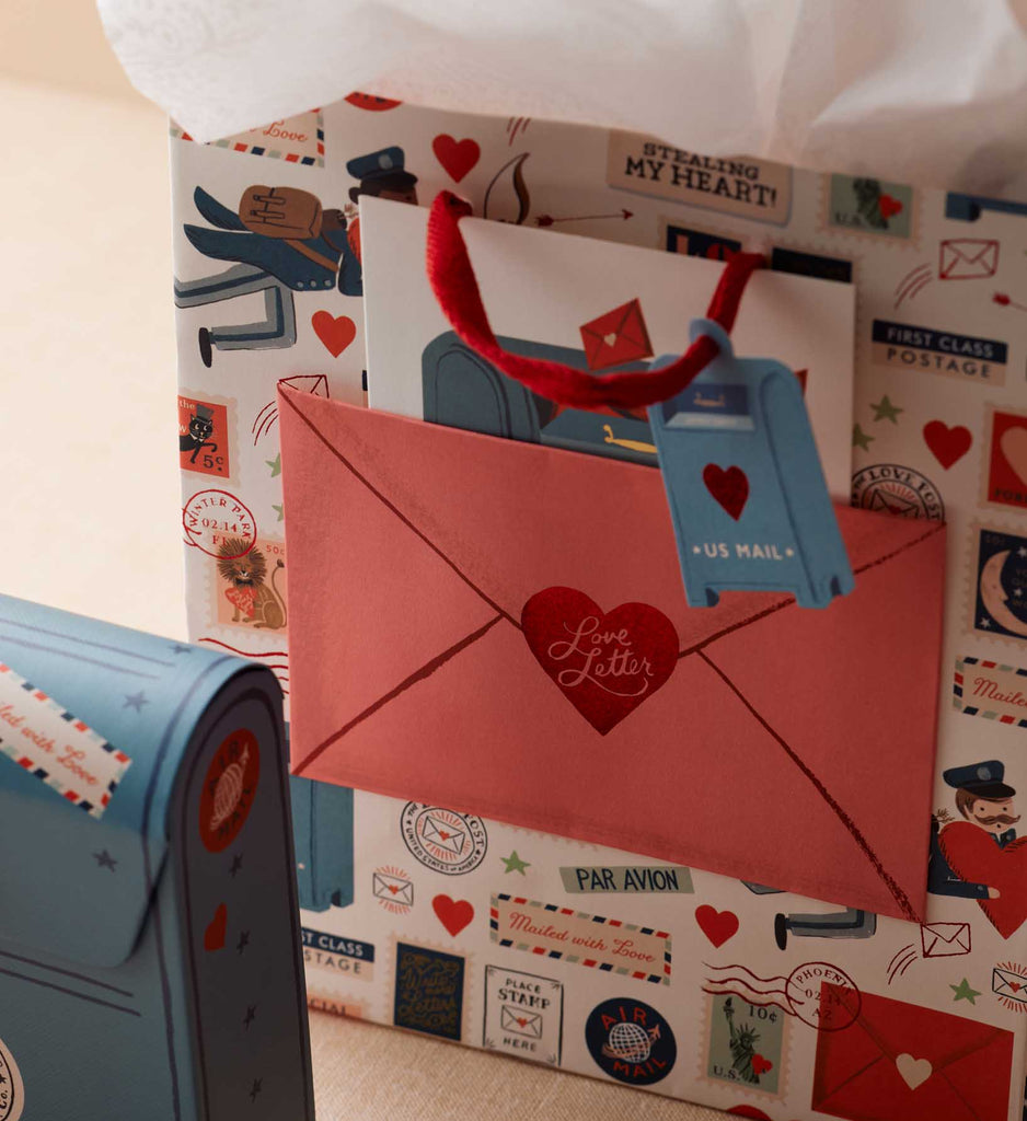 Love Letters Medium Valentine Gift Bag | Rifle Paper Co. Love Letters Medium Valentine Gift Bag | Rifle Paper Co.