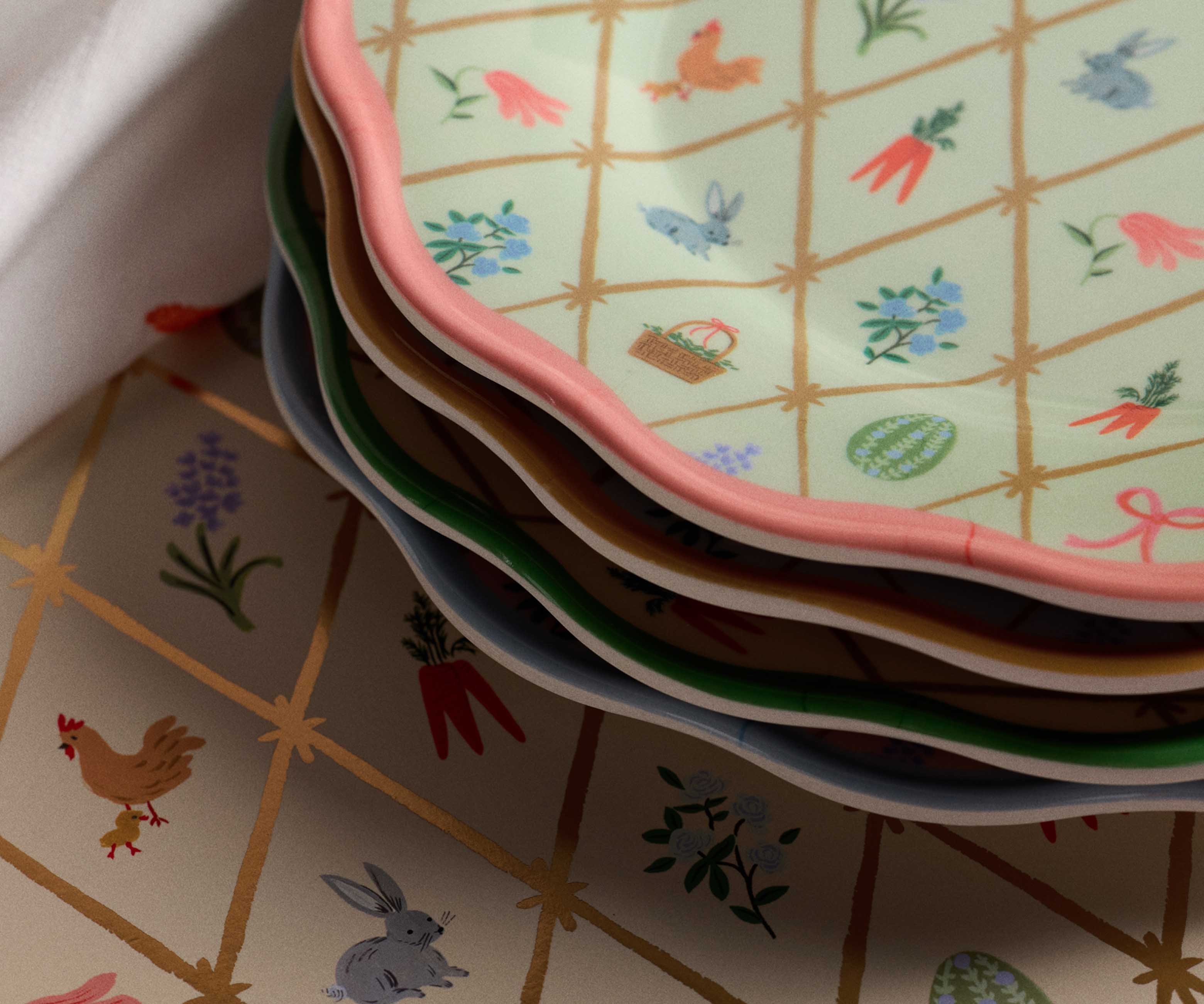 Melamine Assorted Dessert Plates - Spring Farm
