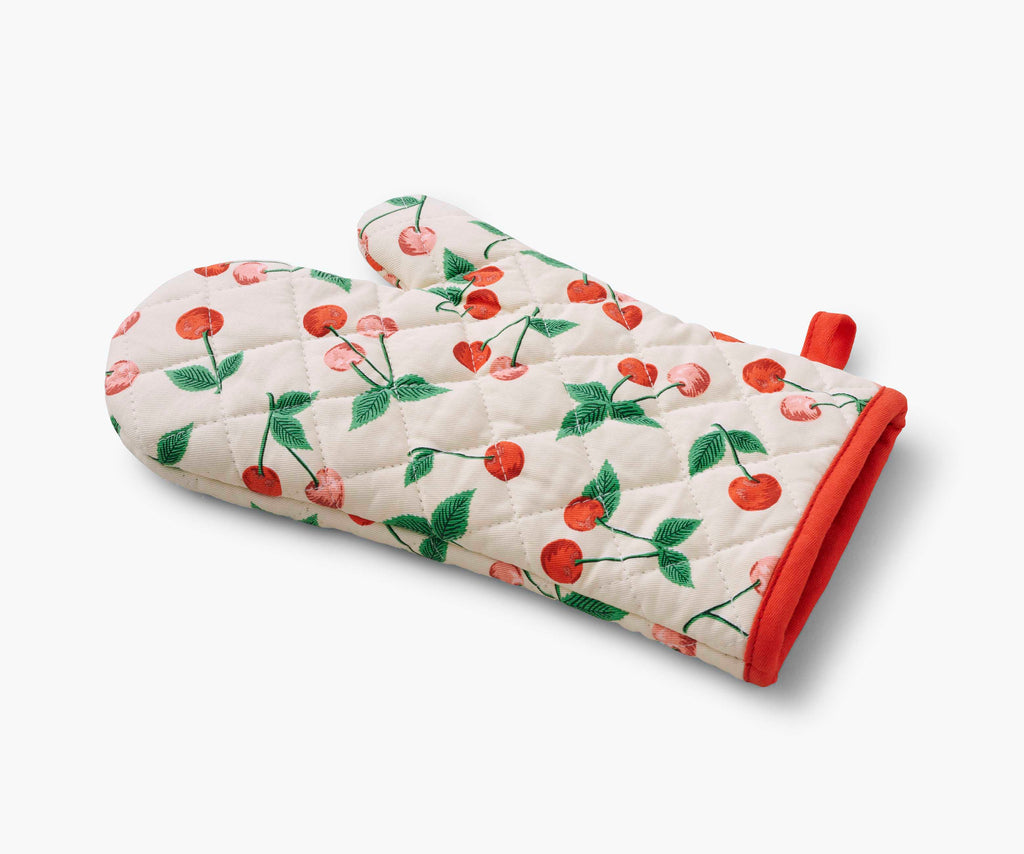 Cherries Quilted Oven Mitt | Rifle Paper Co.