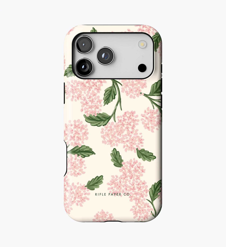 pink floral phone case Pink Hydrangea MagSafe Phone Case