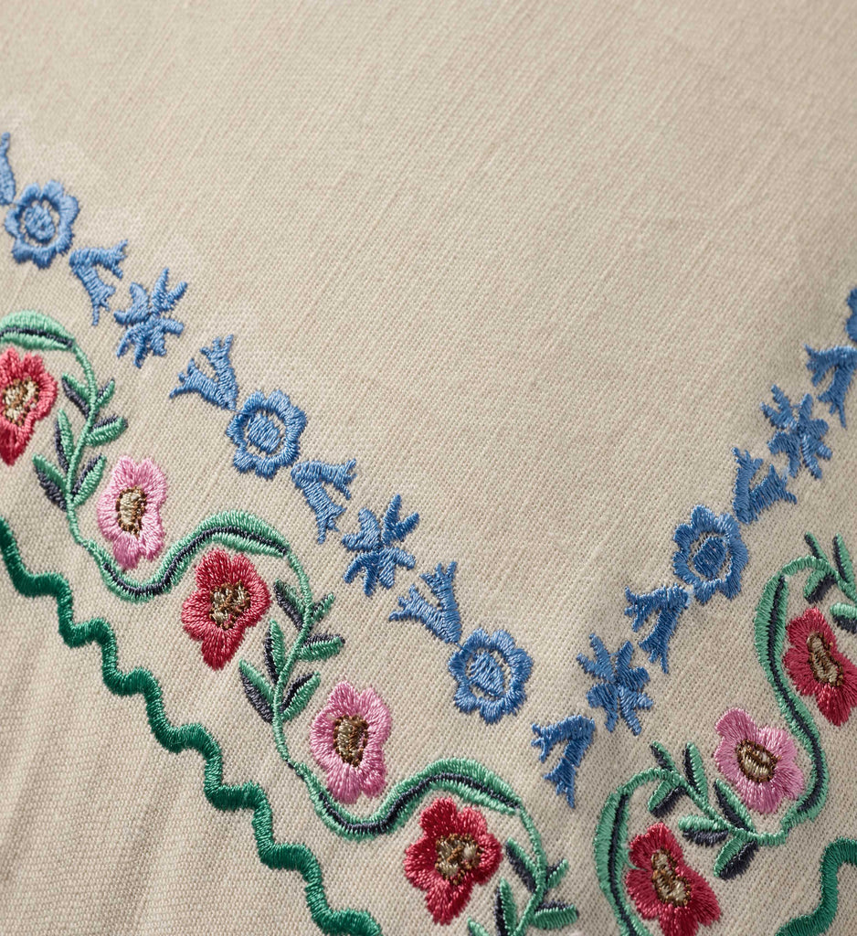 Delphine Border Embroidered Pillow | Rifle Paper Co.