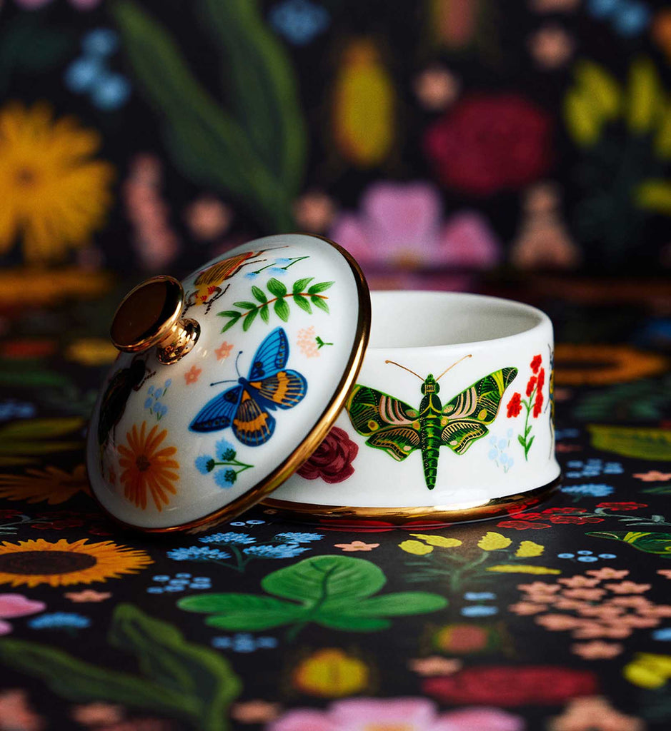 Curio Round Porcelain Lidded Box | Rifle Paper Co.