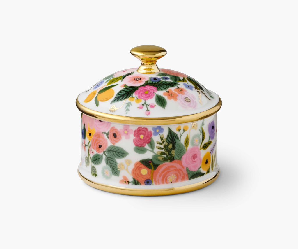 * vintage box ❀ * スミレ柄 ラウンドボックス Round Porcelain Box – Garden Party | Rifle Paper Co.