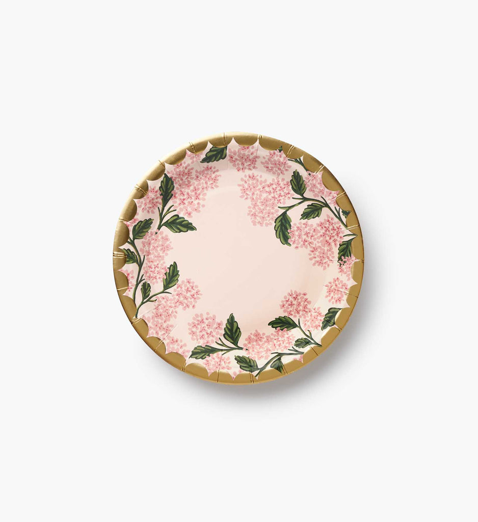 Pink Hydrangea Small Paper Plates | Rifle Paper Co.