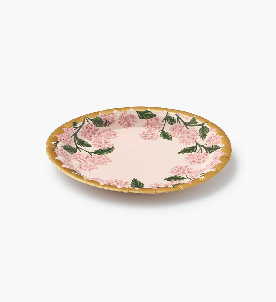 未使用  FESTIVITY PINK 花柄 プレート 6枚 Pink Hydrangea Small Paper Plates | Rifle Paper Co.