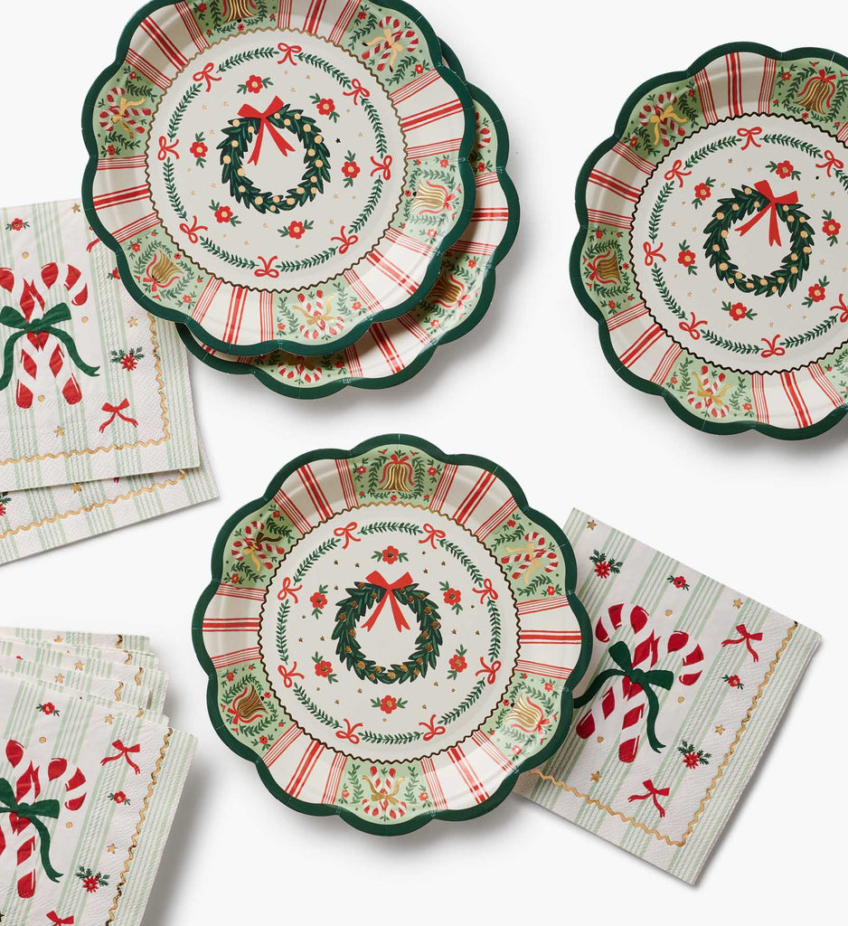 Holly Jolly Small Paper Plates, Set of 10 | Rifle Paper Co.