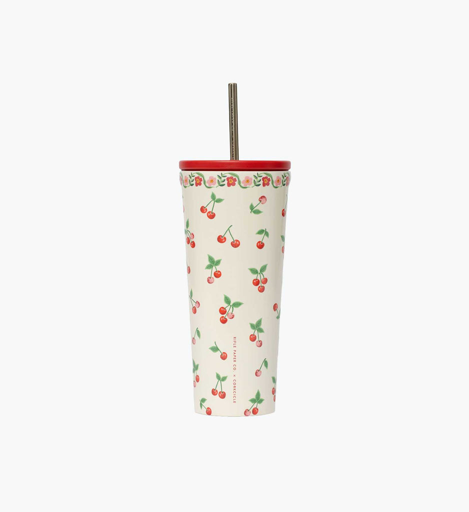 24 oz. Cherries Cold Cup by Corkcicle | Rifle Paper Co.