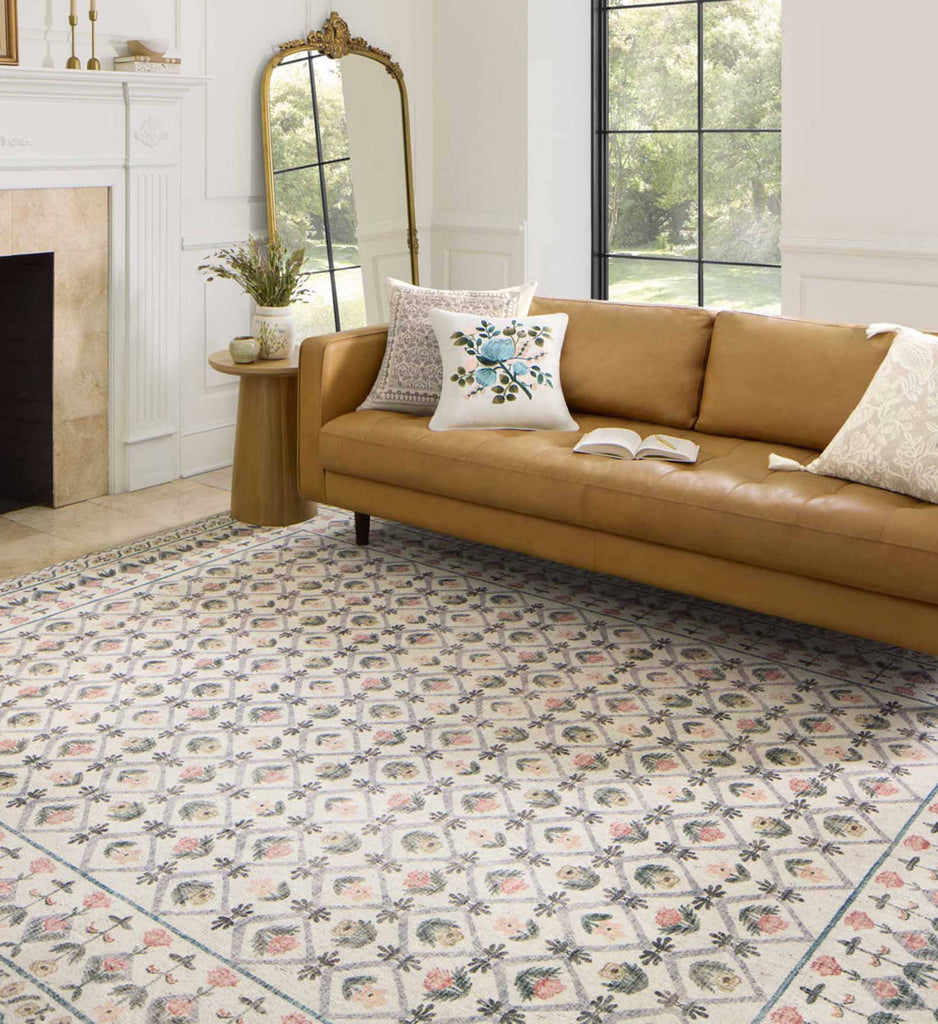 Eden Lattice Power Loomed Rug in Ivory | Rifle Paper Co.