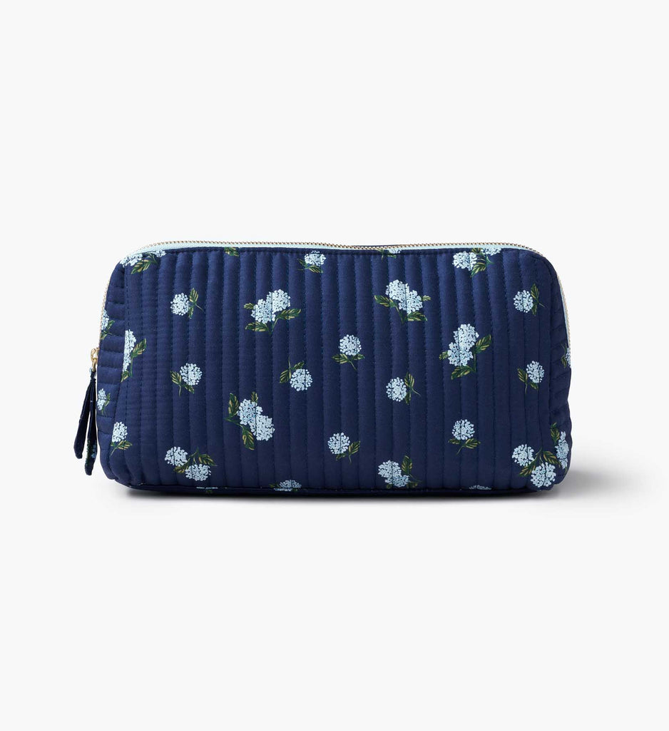 Quilted Large Pouch - Ditsy Hydrangea | Rifle Paper Co.