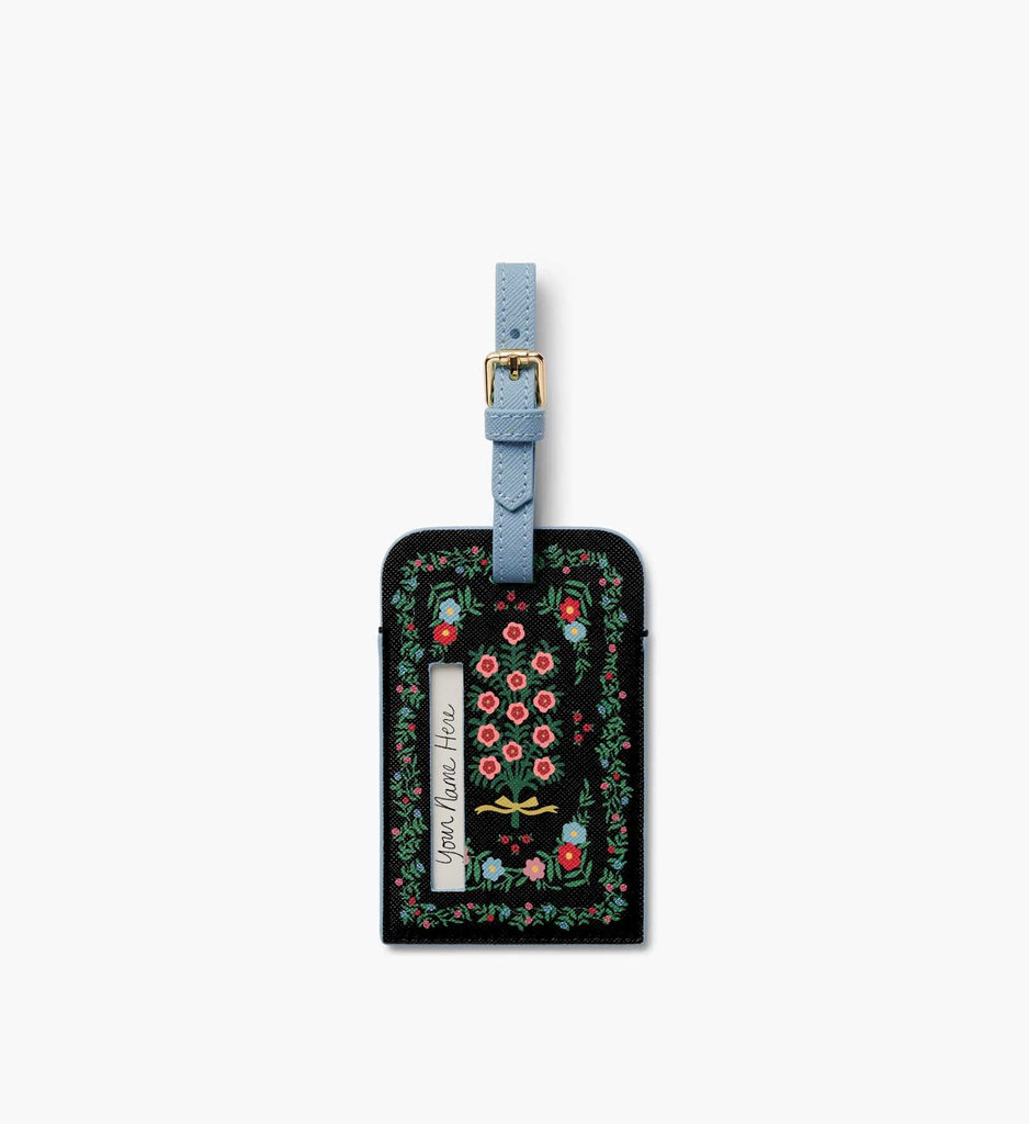Rosette Floral Luggage Tag with Gold Foil | Rifle Paper Co.