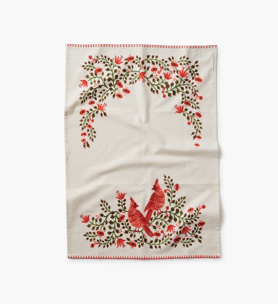Holiday Tea Towel - Cardinals