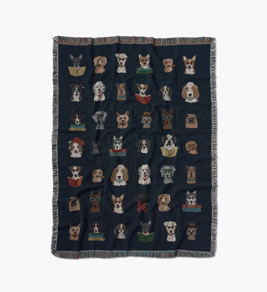 Woven Blanket - Studious Dogs – Rifle Paper Co