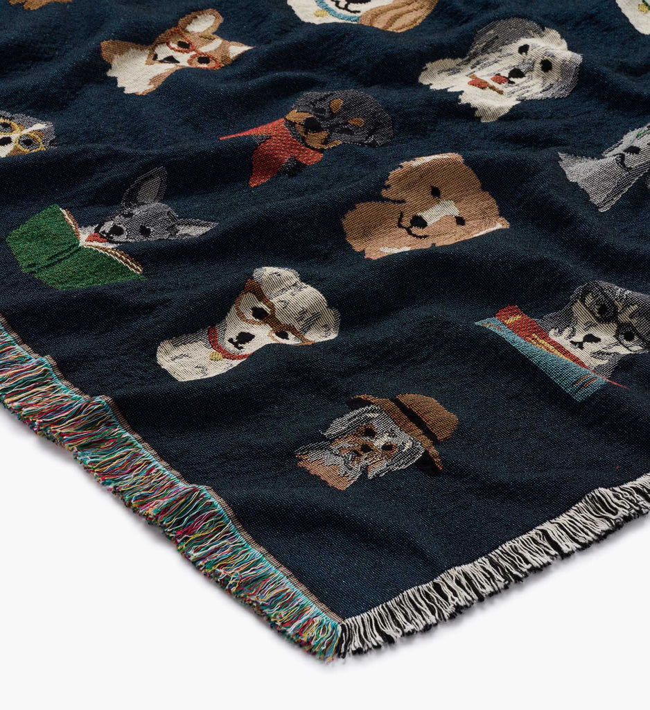 Woven Blanket - Studious Dogs – Rifle Paper Co