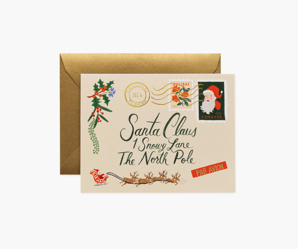 リリパットレーン　letter to santa Santa Letter Greeting Card – Rifle Paper Co