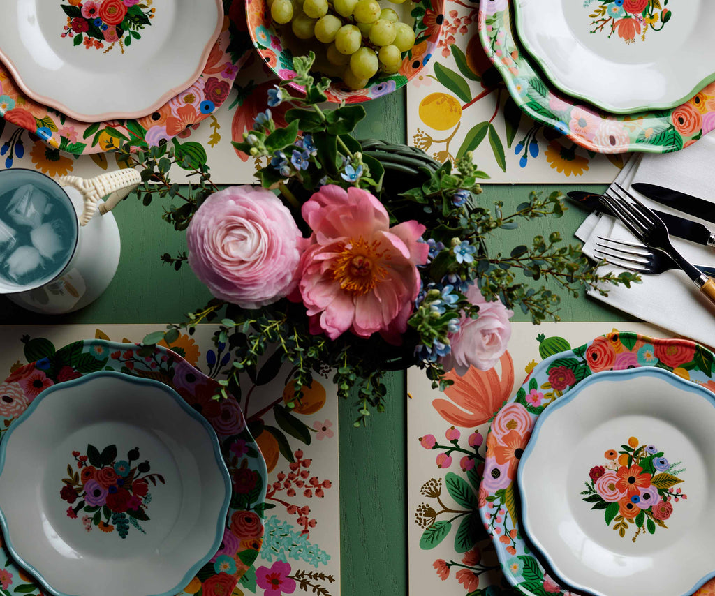 Melamine Dinner Party Outdoor Dining Plates And Glasses 16pcs