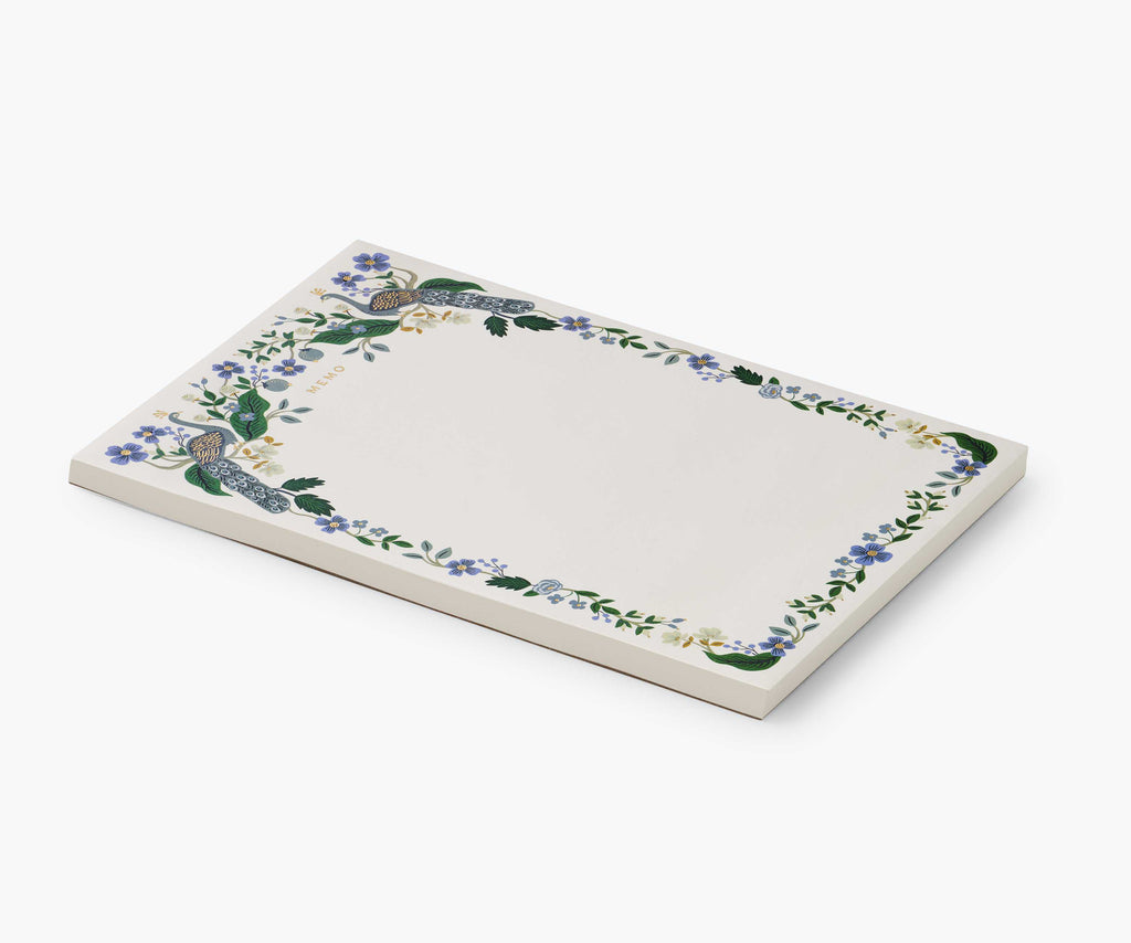 Large Memo Notepad - Peacock – Rifle Paper Co