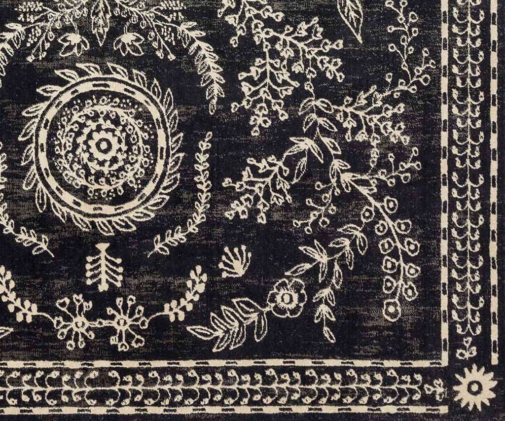 Nairi Aster Black PowerLoomed Rug Rifle Paper Co