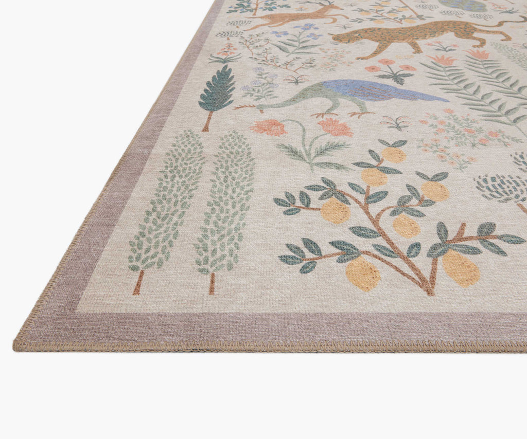 Menagerie Les Fauves Cream Printed Rug | Rifle Paper Co.