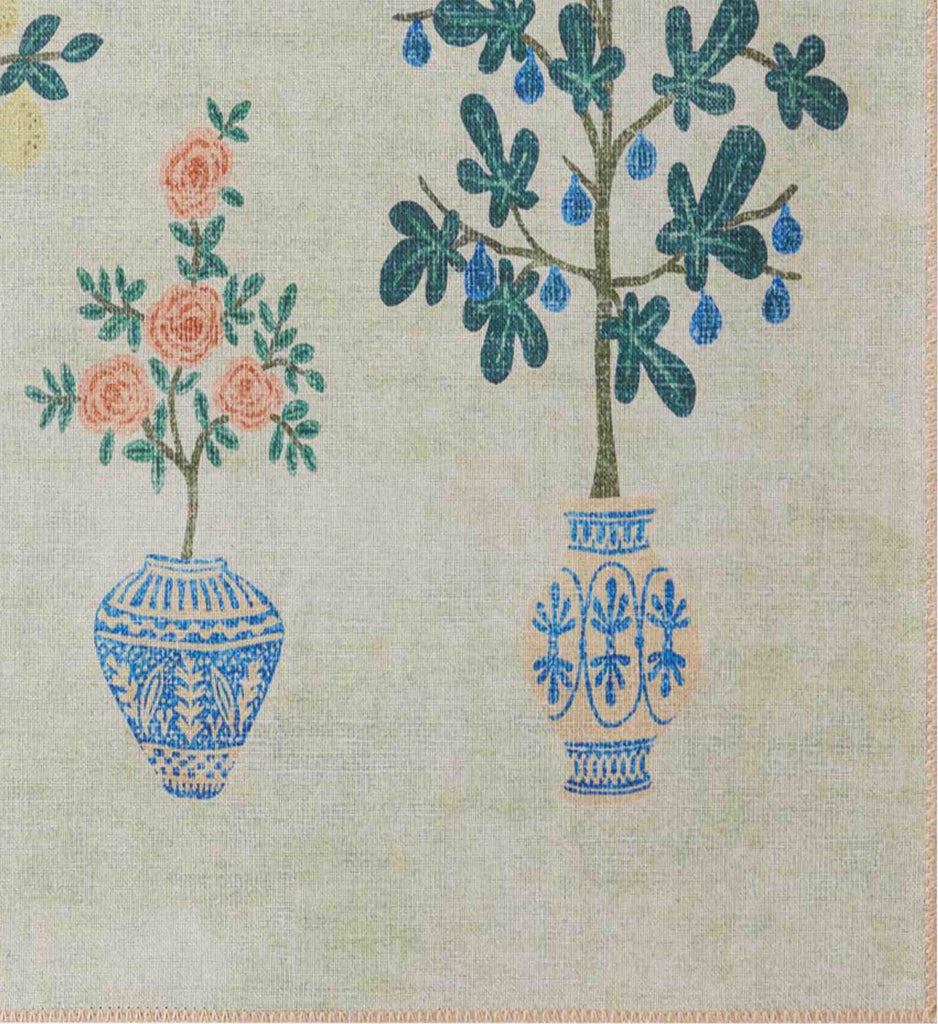 Atelier Topiary Ivory Non-Slip Rug | Rifle Paper Co.