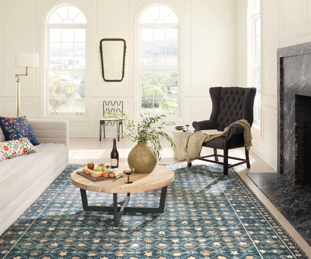 Eden Lattice Power Loomed Rug - Indigo – Rifle Paper Co