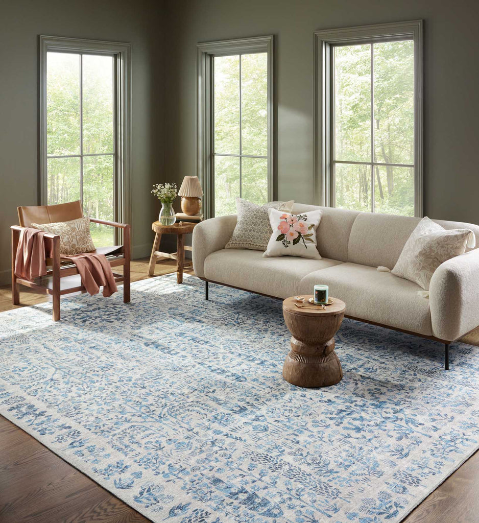 Maison Grove Power Loomed Rug in Blue | Rifle Paper Co.
