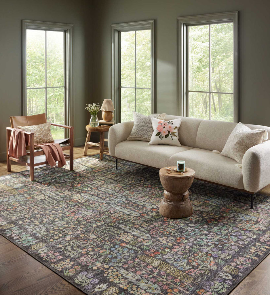 Maison Grove Charcoal Power Loomed Rug | Rifle Paper Co.
