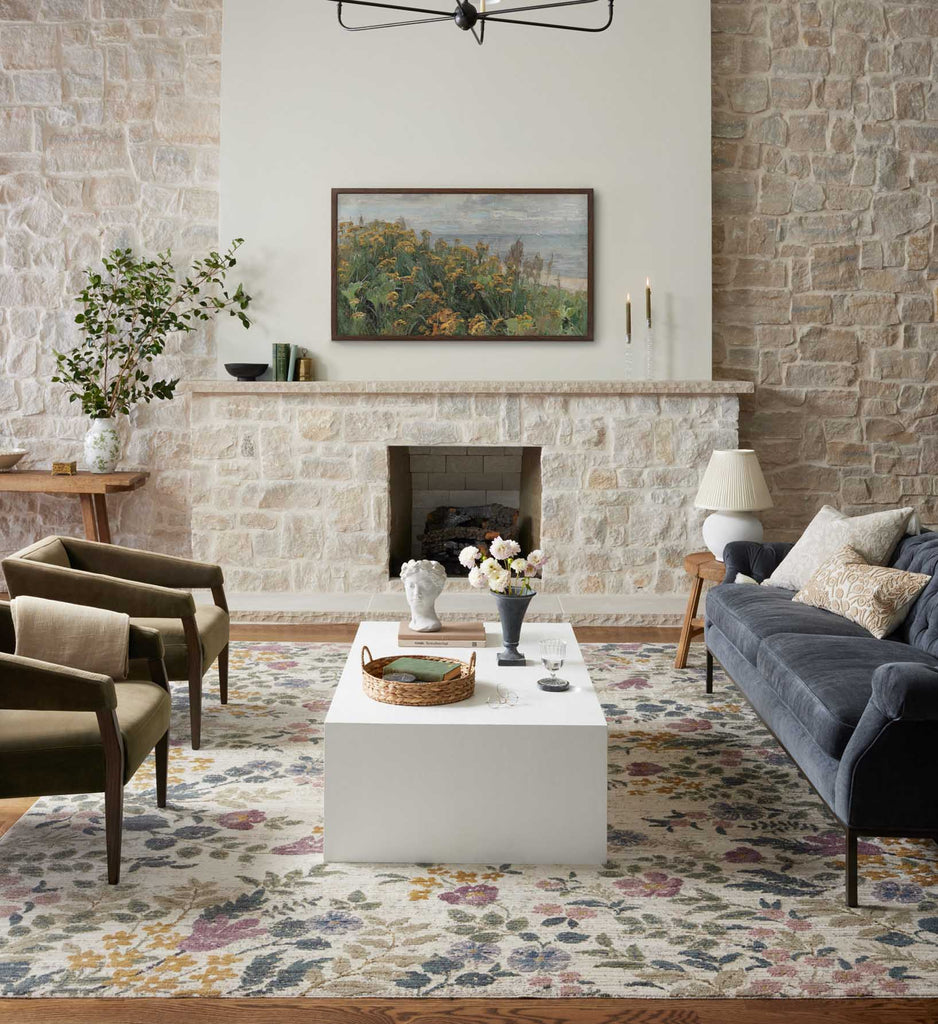 Provence Abbey Power-Loomed Rug in Ivory | Rifle Paper Co.