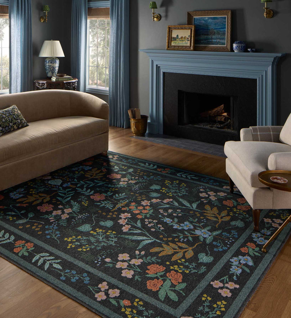 Wildwood Charcoal Printed Rug | Rifle Paper Co.