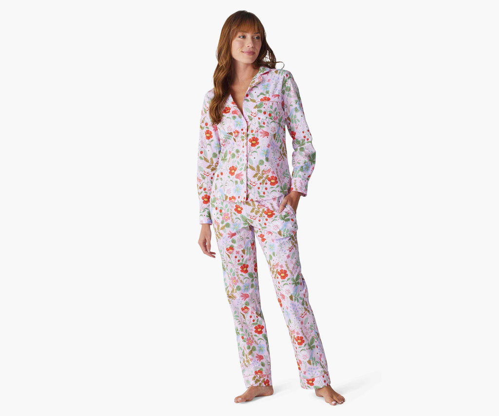 Poplin Button Front Long Set Strawberry Fields – Rifle Paper Co