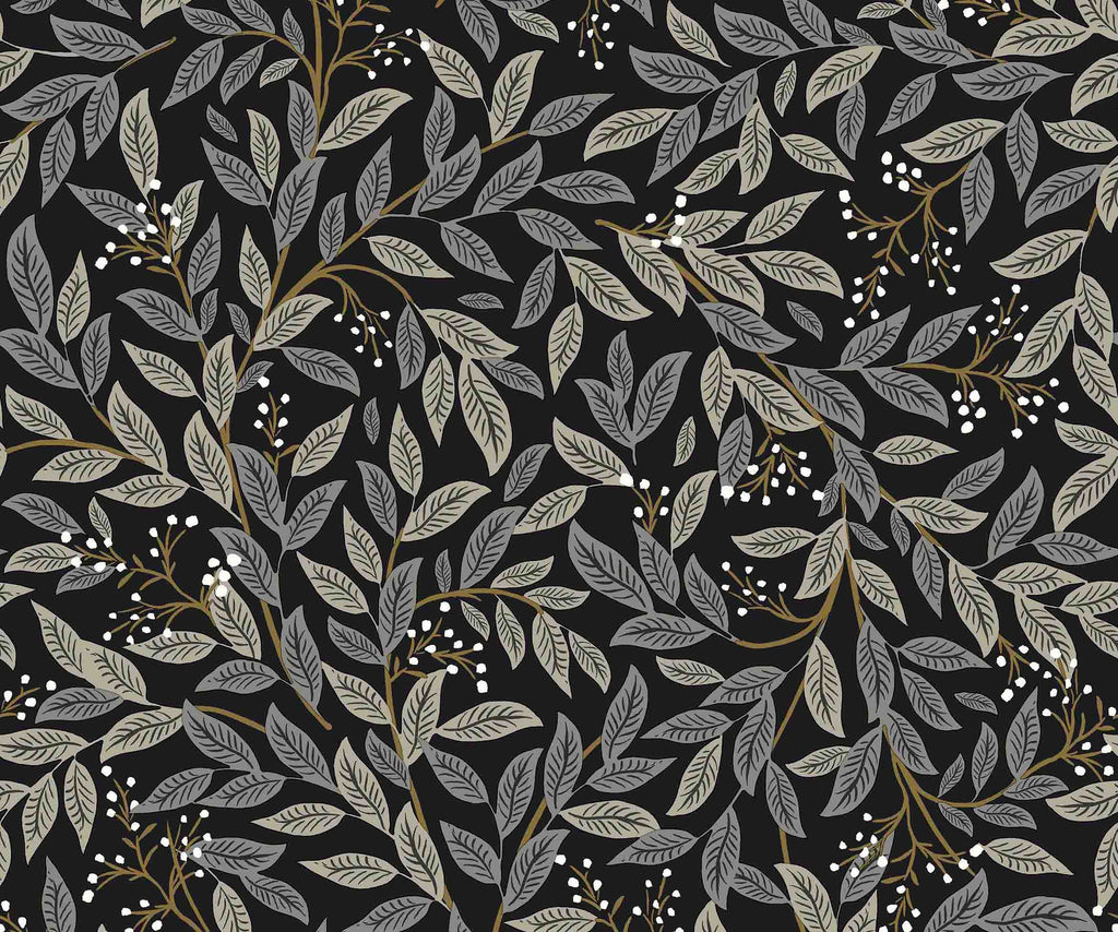 Willowberry Peel & Stick Wallpaper - Black – Rifle Paper Co