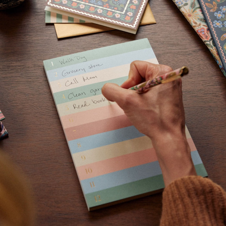 Muted Colorblock Numbered Memo Notepad | Rifle Paper Co.