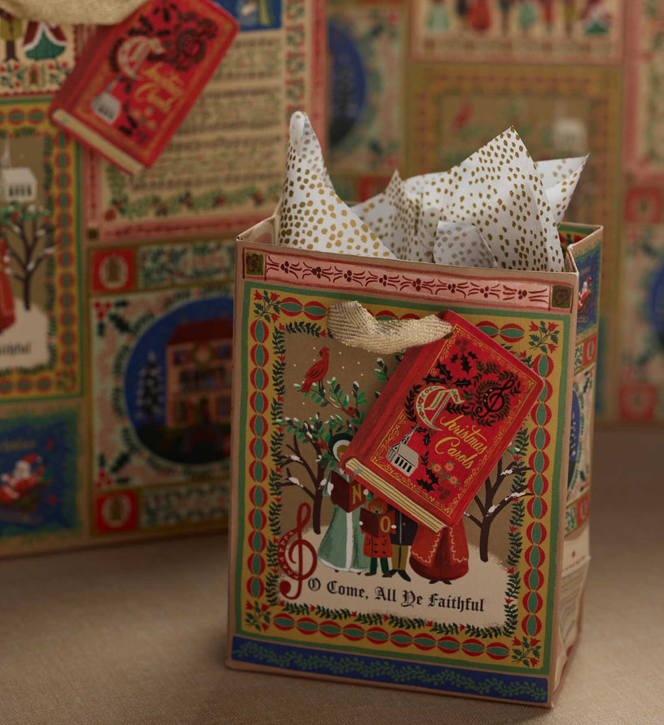 Christmas Carols Wine Gift Bag | Rifle Paper Co.