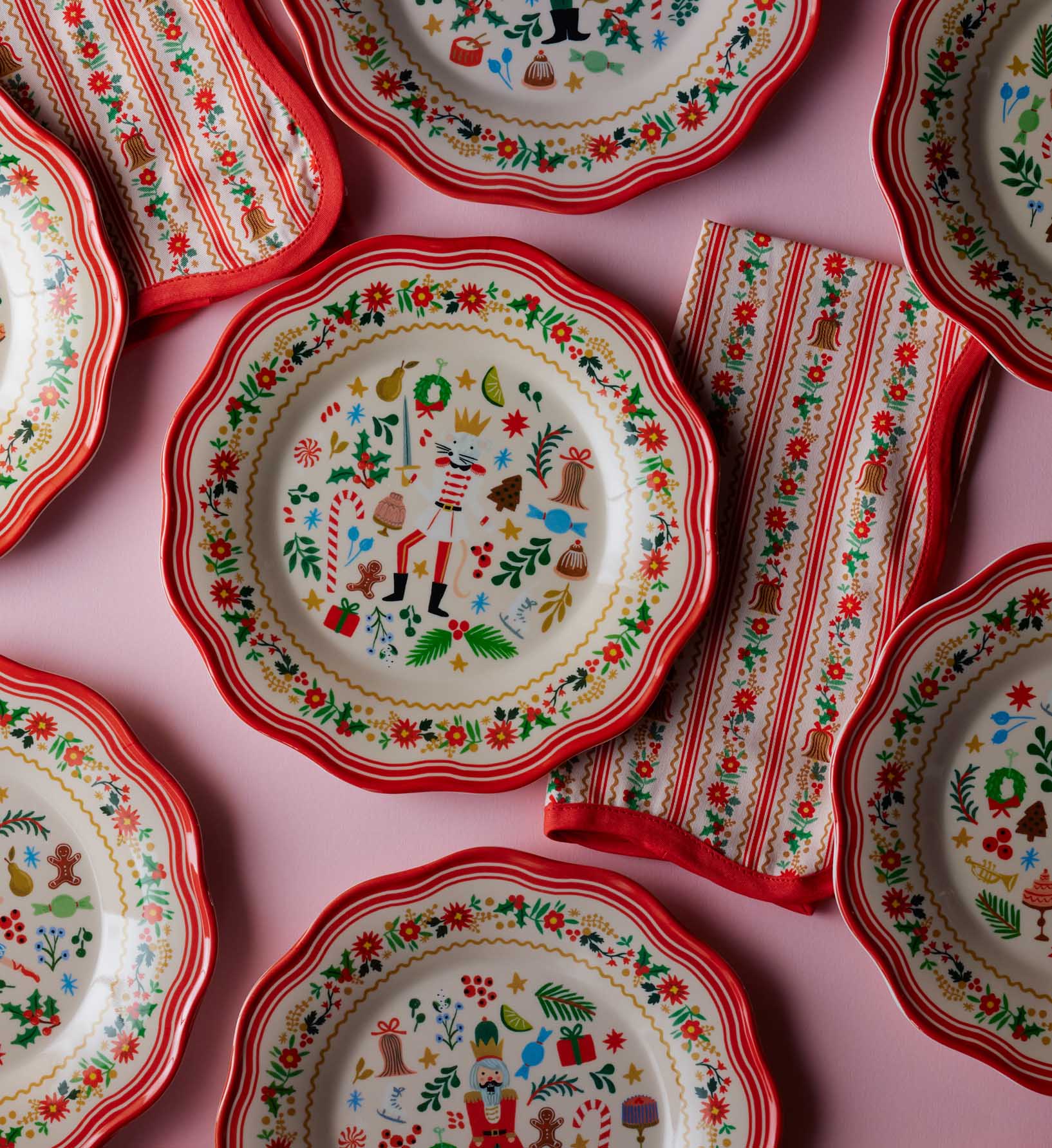 Cotton Napkin Set - Holly Jolly