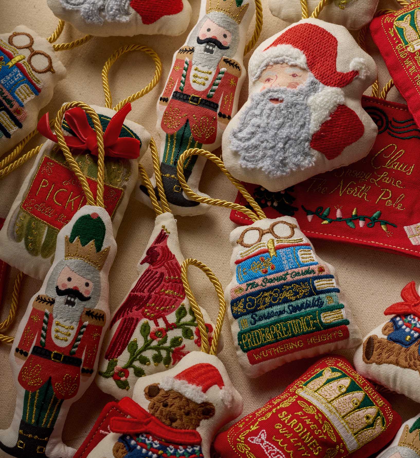 Embroidered Ornament - Santa